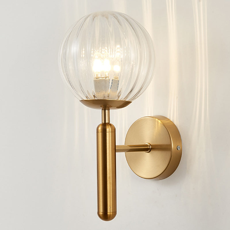 Sphere Shape Glass Sconce Light Modern Style Wall Sconce Lighting for Living Room