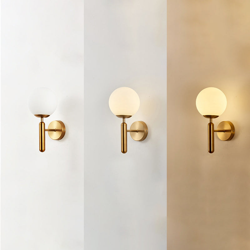 Sphere Shape Glass Sconce Light Modern Style Wall Sconce Lighting for Living Room