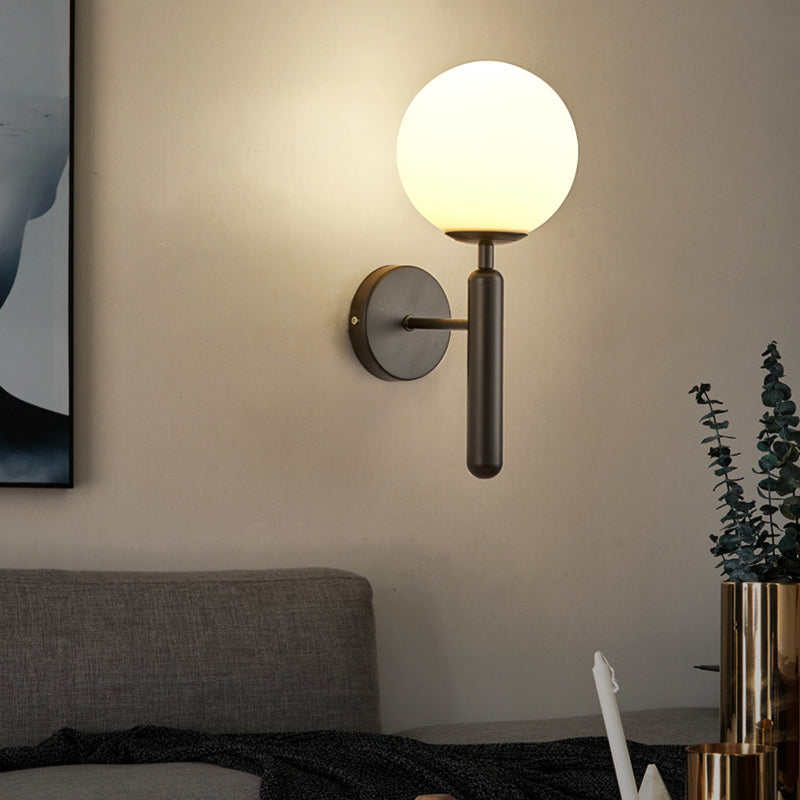 Sphere Shape Glass Sconce Light Modern Style Wall Sconce Lighting for Living Room