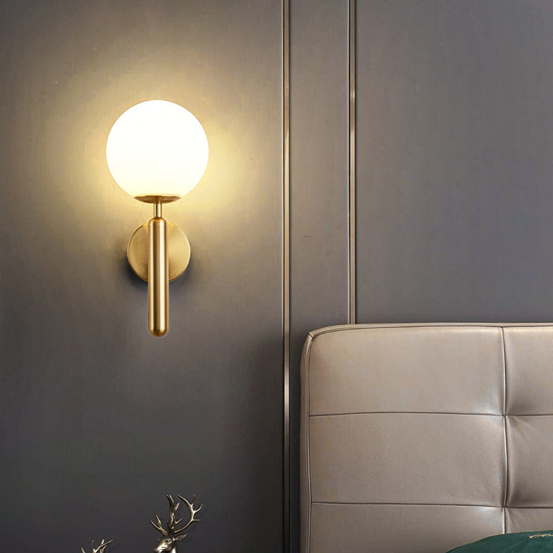 Sphere Shape Glass Sconce Light Modern Style Wall Sconce Lighting for Living Room