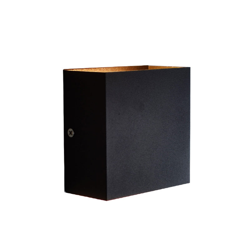 Modern Style Square Shape Wall Sconce Metal 1 Light Sconces for Bedroom