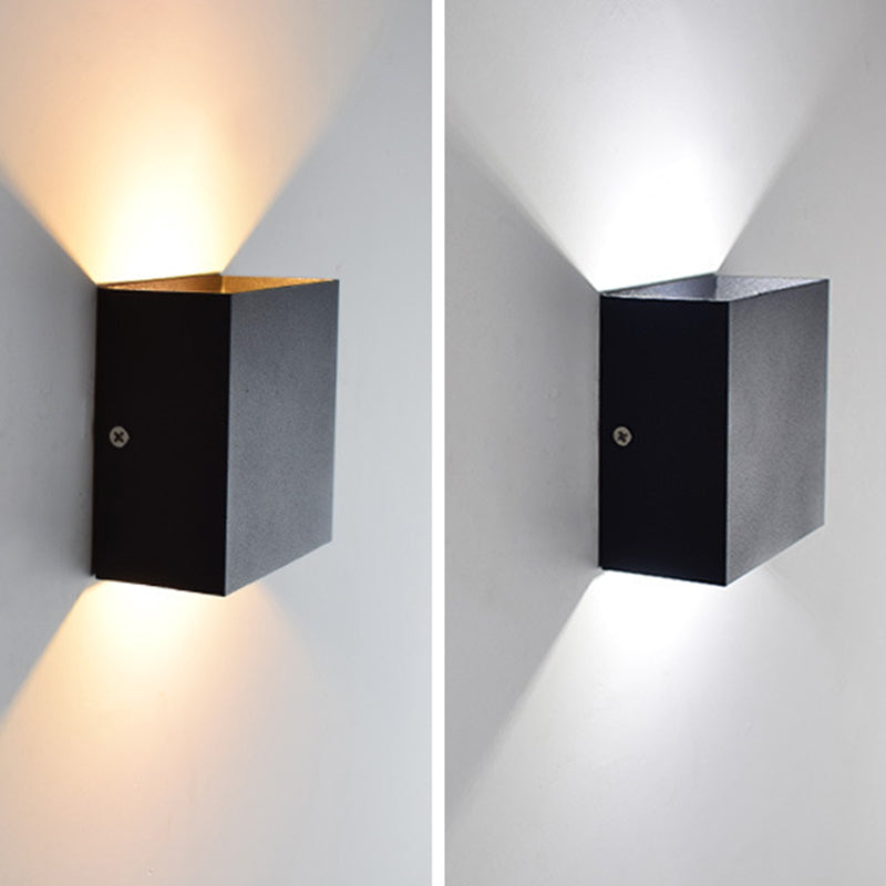 Modern Style Square Shape Wall Sconce Metal 1 Light Sconces for Bedroom