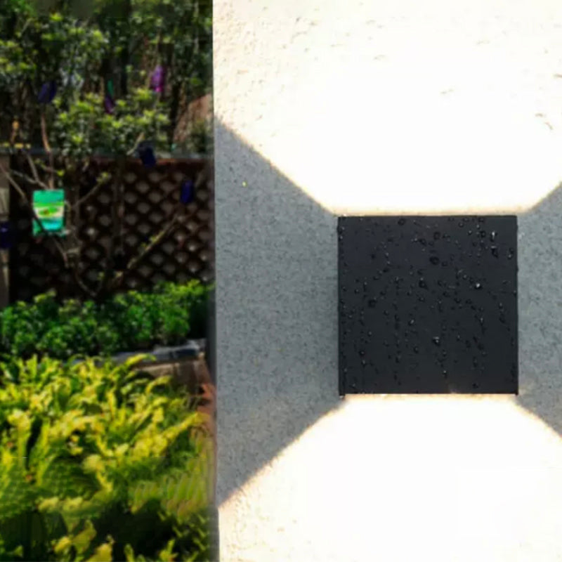 Modern Style Square Shape Wall Sconce Metal 1 Light Sconces for Bedroom