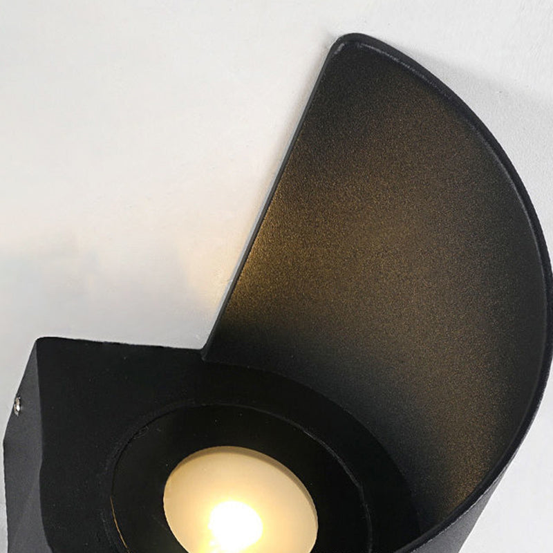 Modern Style Wrapped Shape Wall Sconce Metal 2 Light Sconces for Outdoor