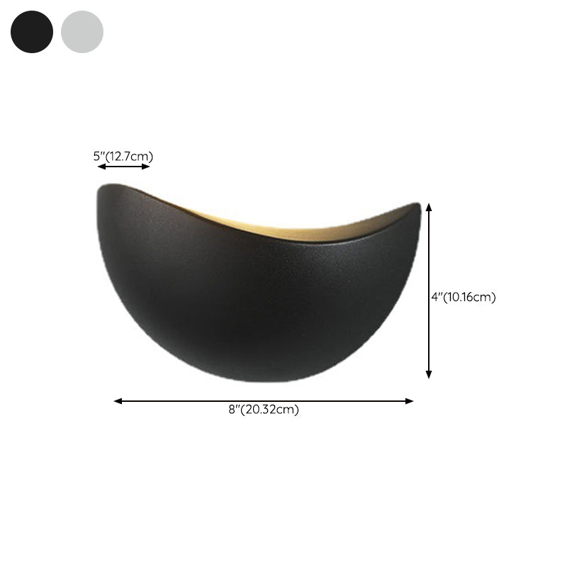 Modern Style Waveform Shape Wall Sconce Metal 1 Light Sconces for Outdoor