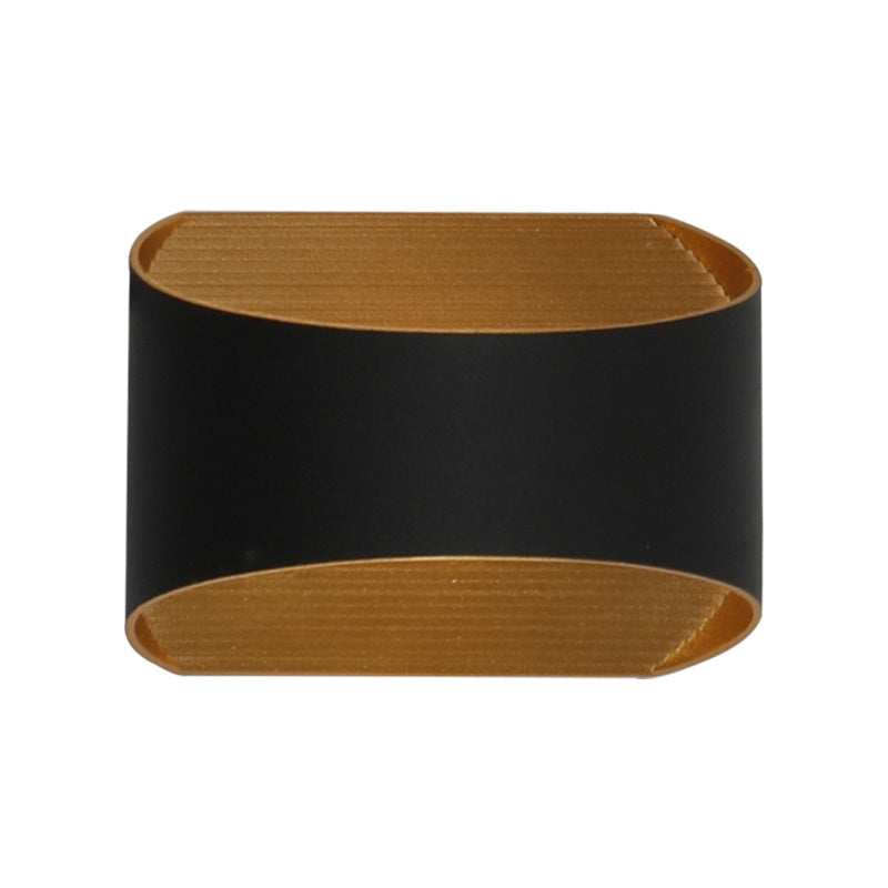 Modern Style Wall Sconce Metal 2 Light Sconces in Black for Outdoor