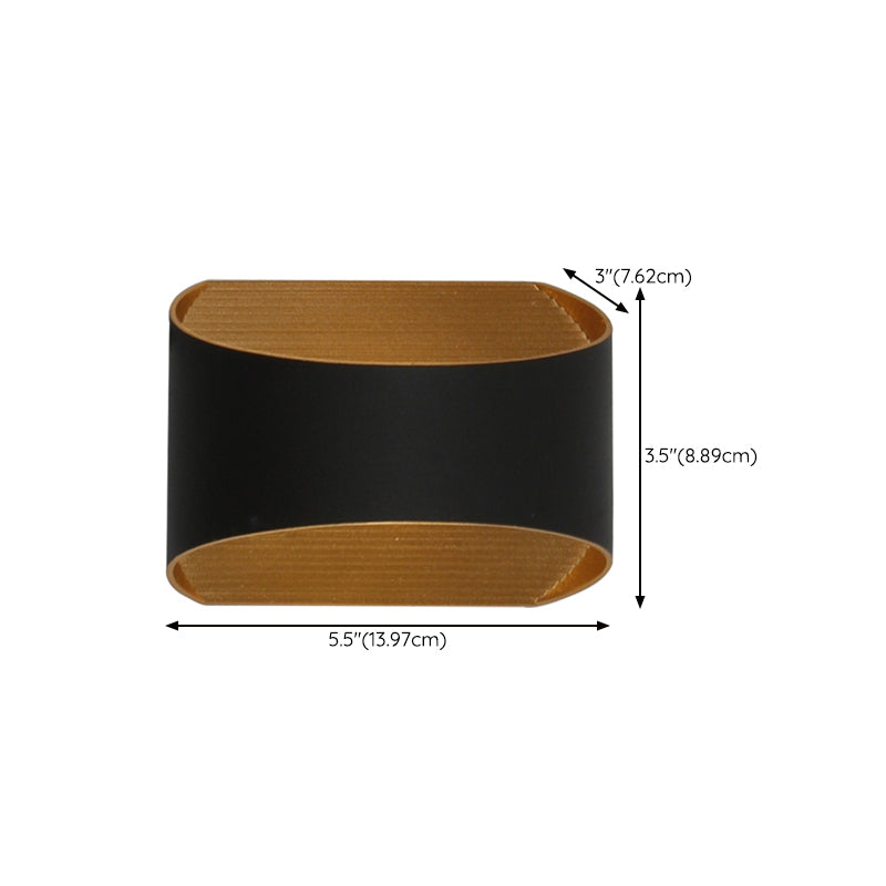 Modern Style Wall Sconce Metal 2 Light Sconces in Black for Outdoor