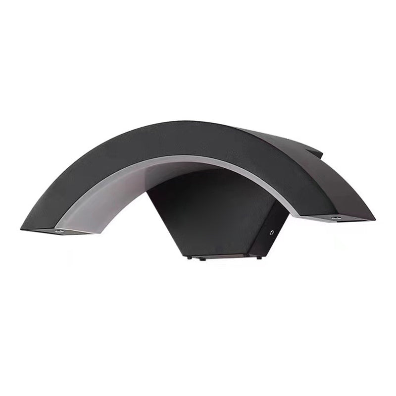 Modern Style Wall Sconce Metal 1 Light Sconces in Black for Outdoor