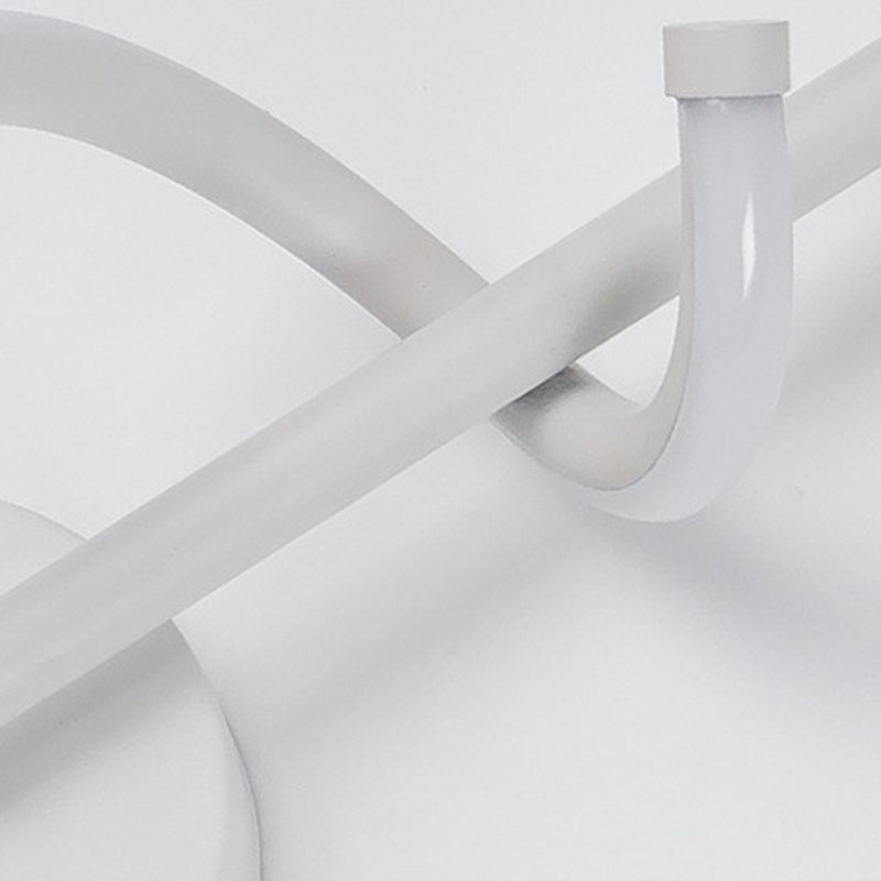 Linear Shape Wall Lamp Modern Style Acrylic 1 Light Sconce in White and Black