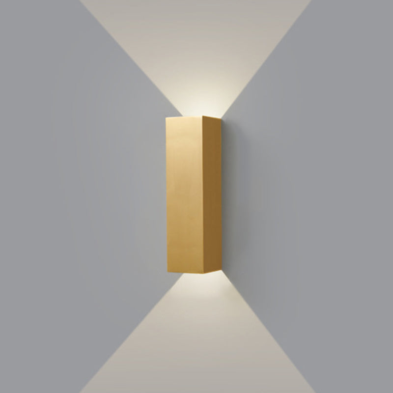2-Light Rectangular Wall Sconce Light Modern Metal Wall Sconce Lighting