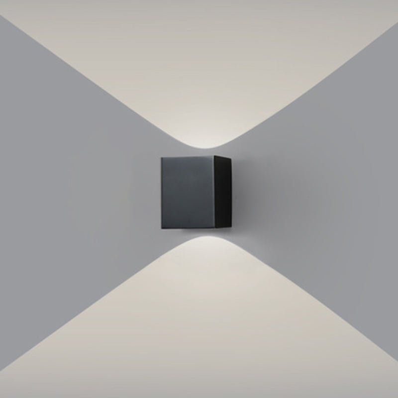 2-Light Rectangular Wall Sconce Light Modern Metal Wall Sconce Lighting