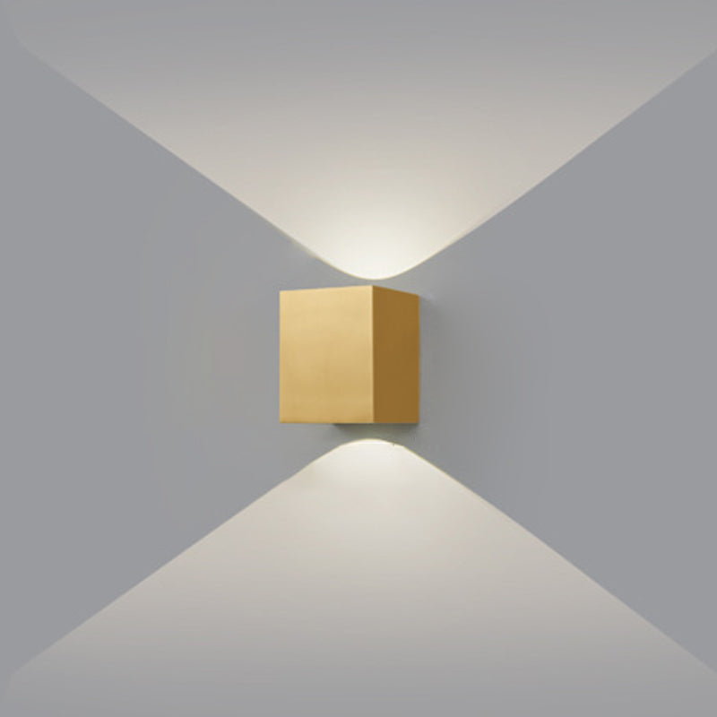 2-Light Rectangular Wall Sconce Light Modern Metal Wall Sconce Lighting