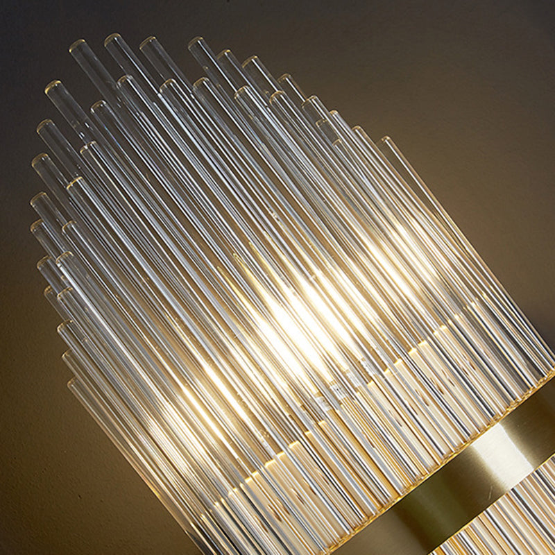 2-Light Geometric Wall Lamp Modern Crystal Sconce Light for Living Room