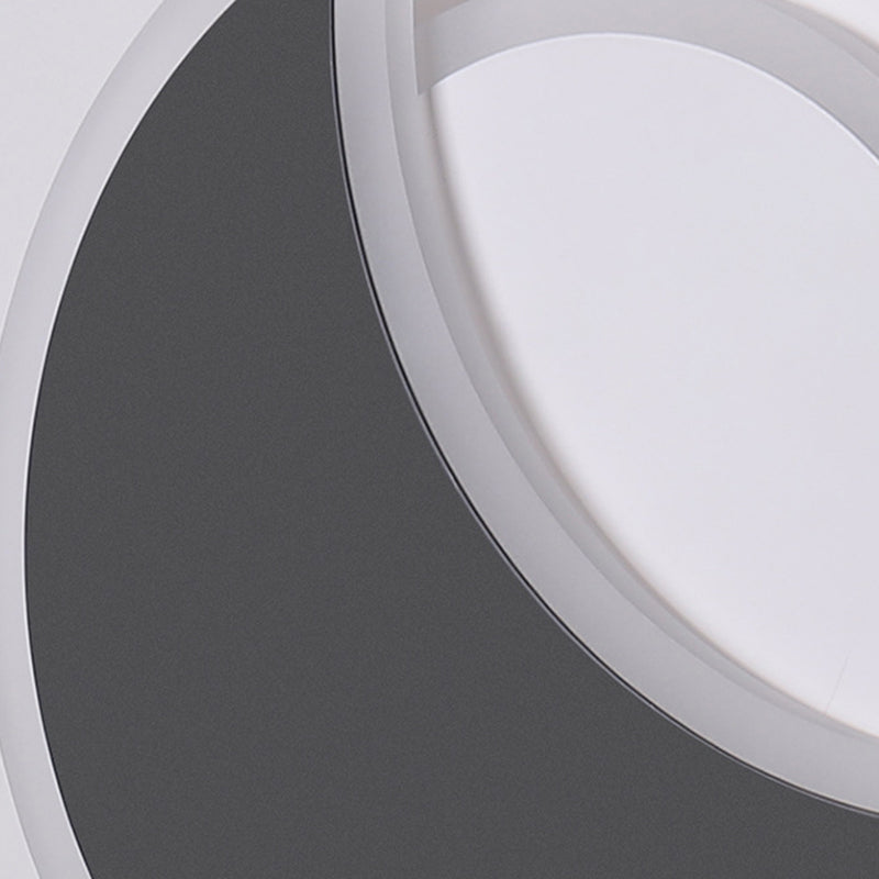 Disk Shape Wall Lamp Modern Style Acrylic 2 Lights Sconce in White / Black