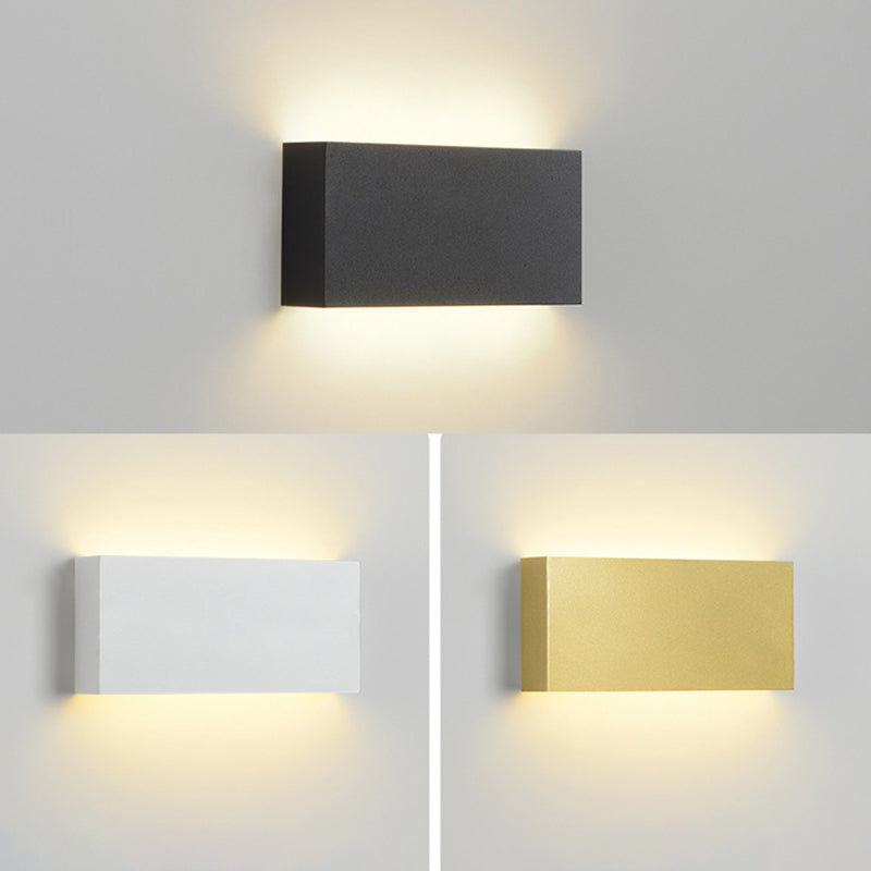 2-Light Rectangular Sconce Light Modern Metal Sconce Light Fixture
