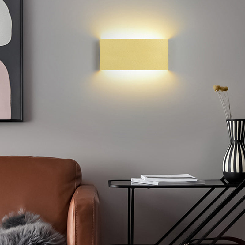 2-Light Rectangular Sconce Light Modern Metal Sconce Light Fixture