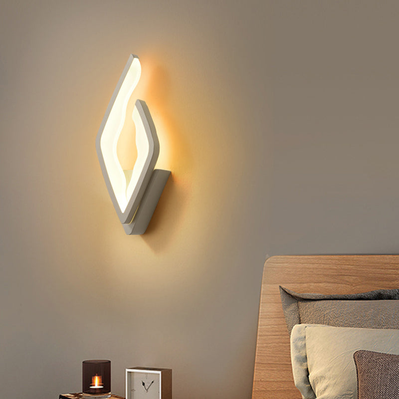 Geometric Wall Lighting Ideas Modern Metal 1 Light Wall Mounted Lighting in White