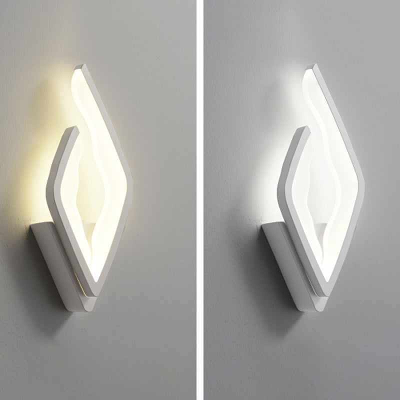 Geometric Wall Lighting Ideas Modern Metal 1 Light Wall Mounted Lighting in White