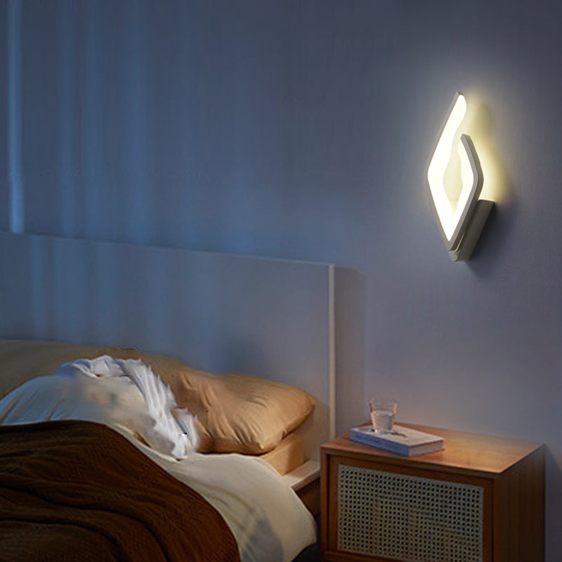 Geometric Wall Lighting Ideas Modern Metal 1 Light Wall Mounted Lighting in White