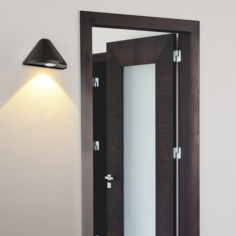 Modern Style Triangle Wall Sconce Metal 1 Light Sconces for Outdoor