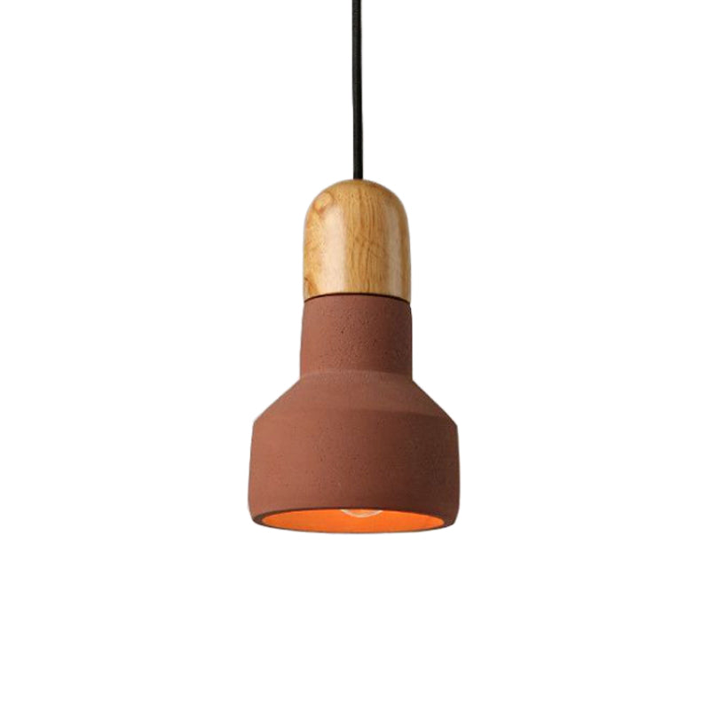 1 Bulb Barn a sospensione Luce industriale Stile industriale Apparecchio di soffitto grigio/verde/rosso con cavo sospeso