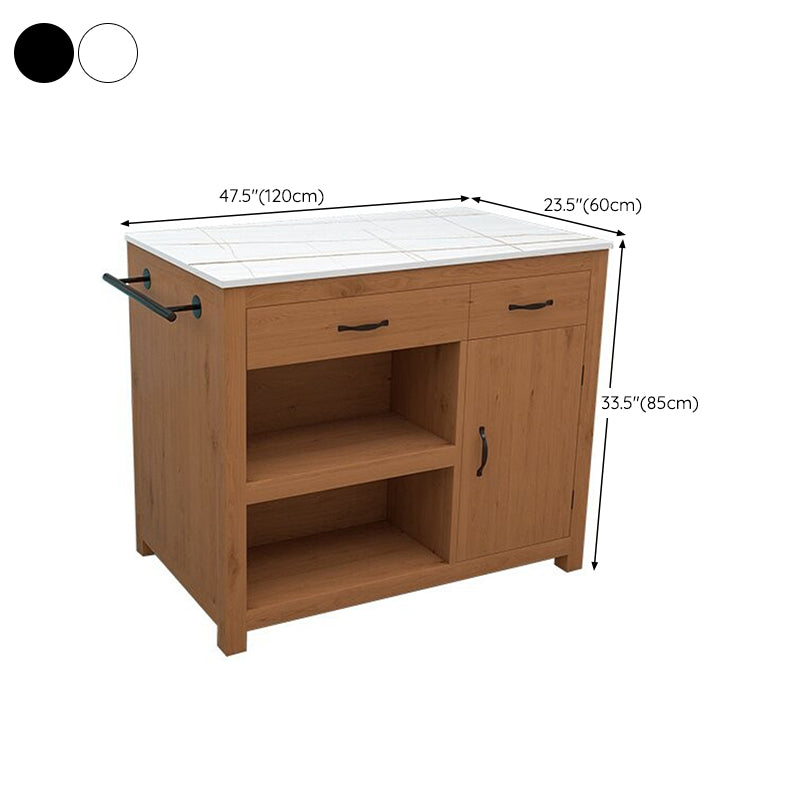 Contemporary Stationary Kitchen Island Set Sintered Stone Kitchen Island Set