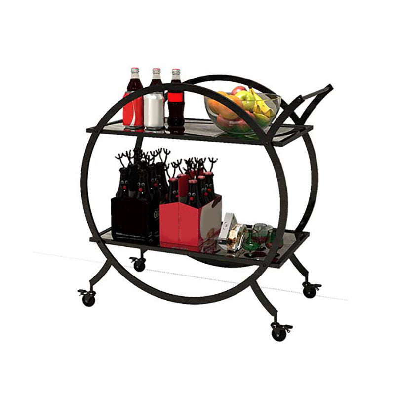 30.71" High Contemporary Style Prep Table Rolling Metal Prep Table for Kitchen