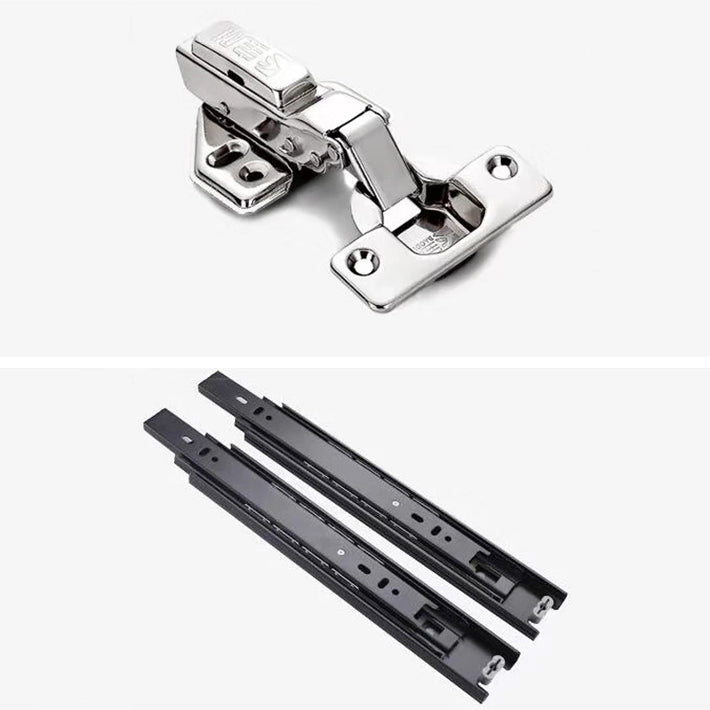 Engineered Wood Cabinet with 2 Drawers French Country White Wardrobe for Home