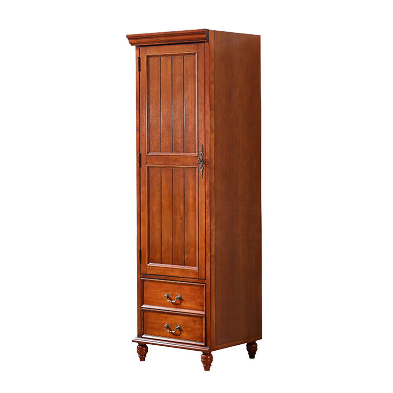 Traditional Birch Wood Storage Cabinet with Hinged Door Matte Finish Cabinet for Home