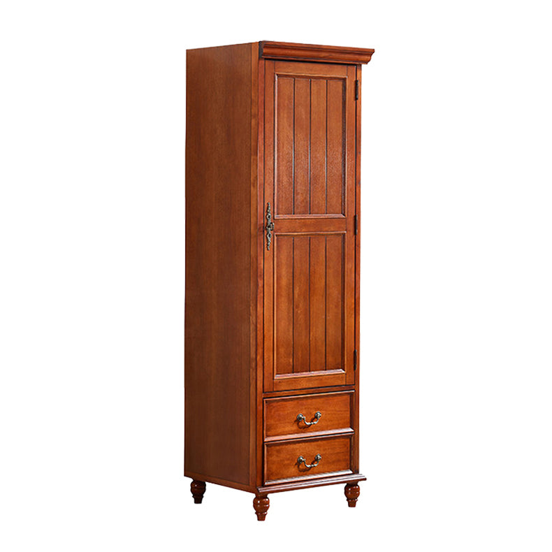Traditional Birch Wood Storage Cabinet with Hinged Door Matte Finish Cabinet for Home