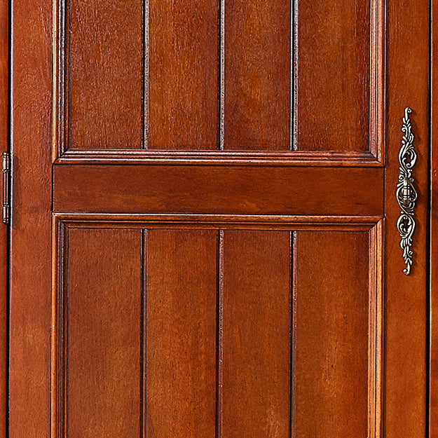 Traditional Birch Wood Storage Cabinet with Hinged Door Matte Finish Cabinet for Home