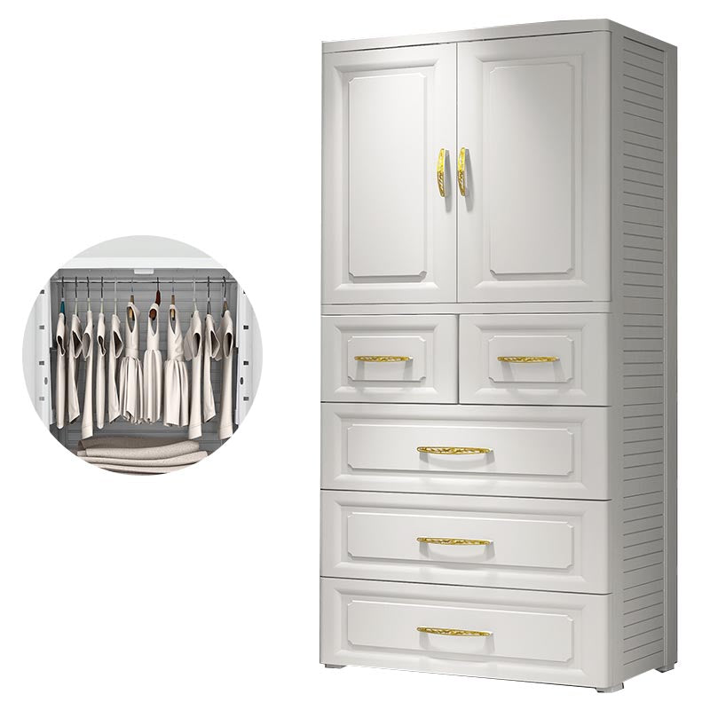 Contemporary Wardrobe Closet Plastic Wardrobe Cabinet with Legs