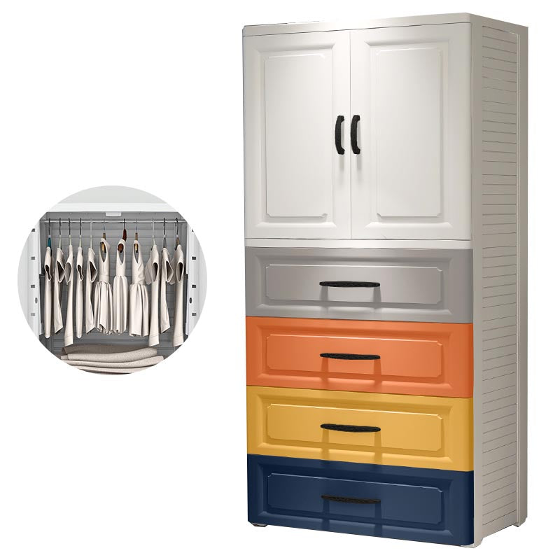 Contemporary Wardrobe Closet Plastic Wardrobe Cabinet with Legs
