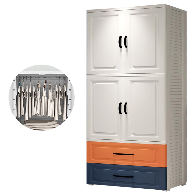 Contemporary Wardrobe Closet Plastic Wardrobe Cabinet with Legs