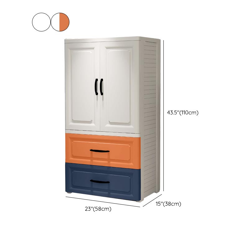 Contemporary Wardrobe Closet Plastic Wardrobe Cabinet with Legs