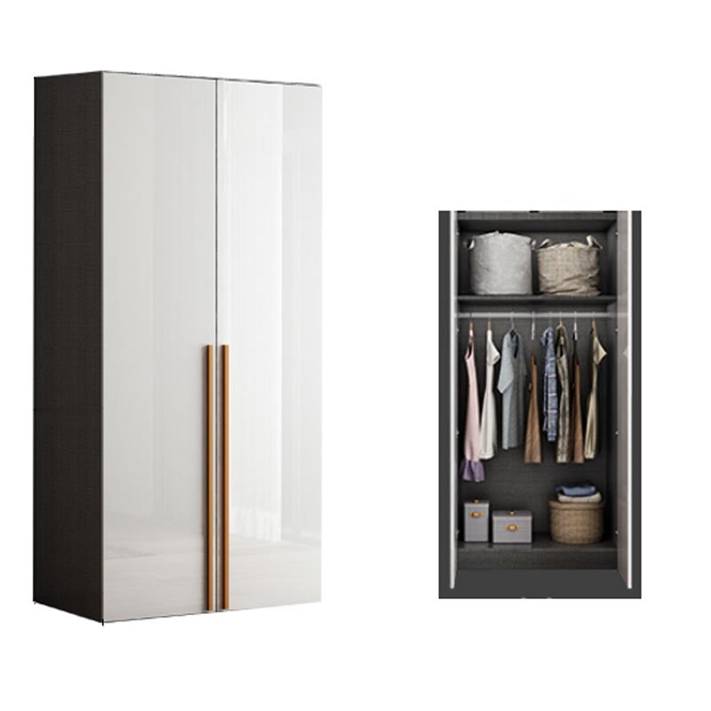 White Colour Wooden Wardrobe Cloth Rod Included Wardrobe Closet for Bedroom