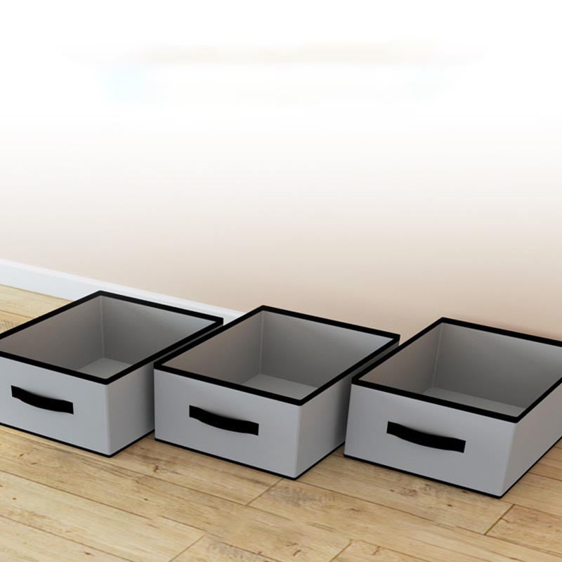 Contemporary Style Metal Wardrobe 2 Drawers Wardrobe Closet with Legs