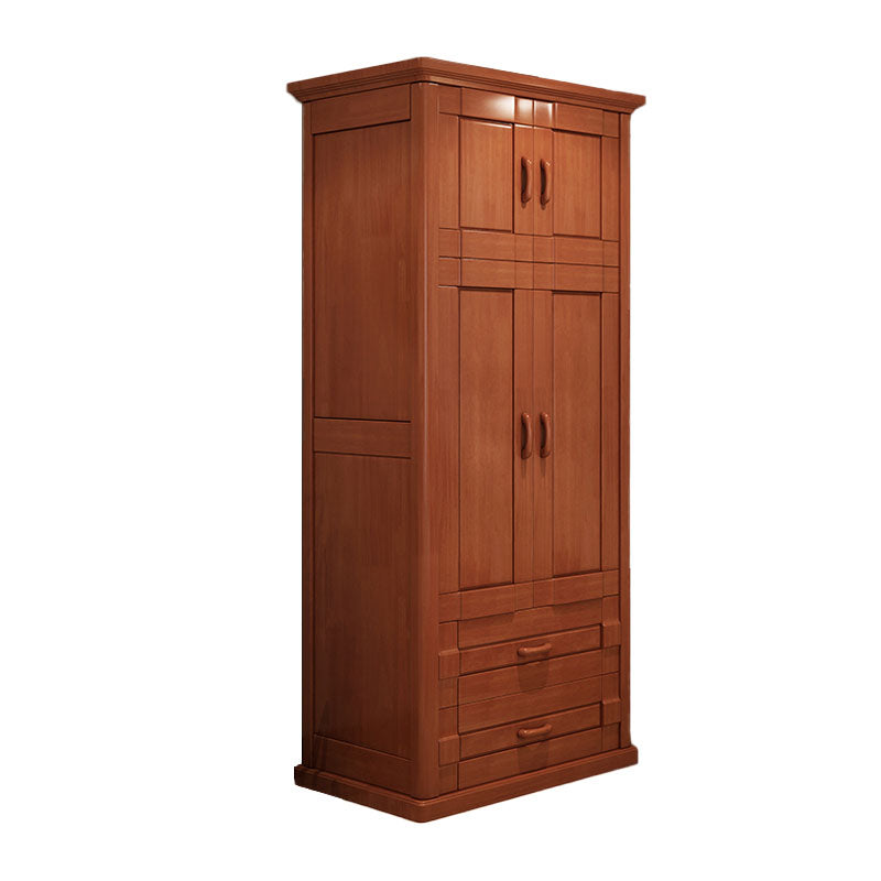 Rubberwood Traditional Storage Cabinet Matte Finish Cabinet for Bedroom