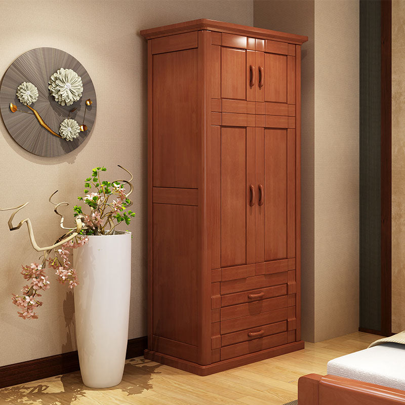 Rubberwood Traditional Storage Cabinet Matte Finish Cabinet for Bedroom