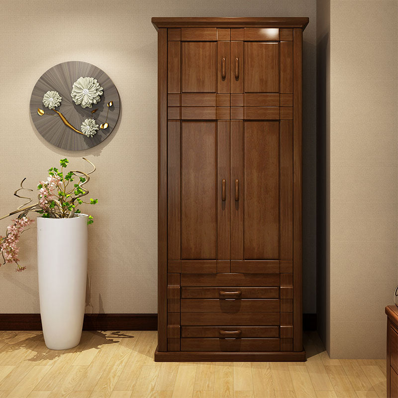 Rubberwood Traditional Storage Cabinet Matte Finish Cabinet for Bedroom