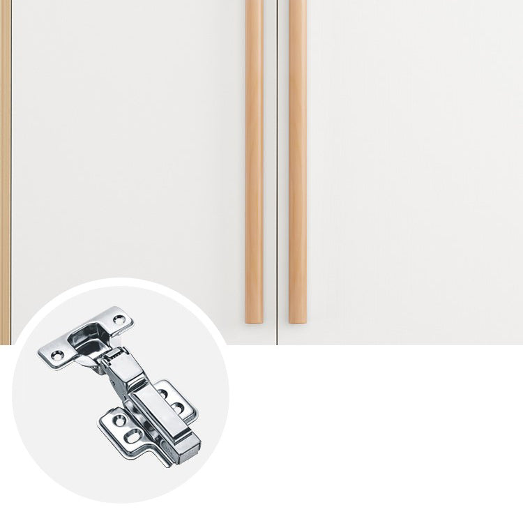 Bedroom Hinged Door Wardrobe with Wooden Legs Modern Cabinet with Clothes Rail