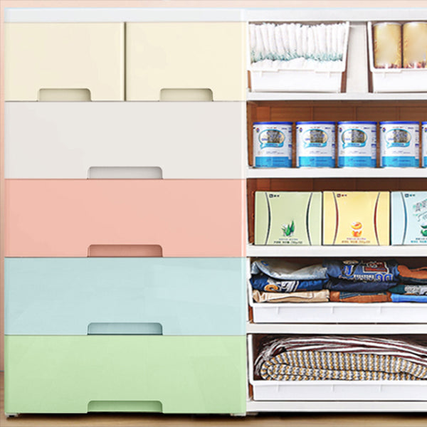 Non-Hanging Armoire with Legs Contemporary Plastic Storage Cabinet