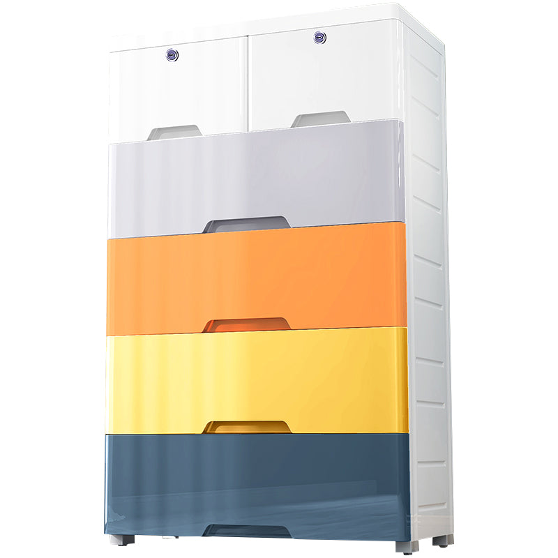 Non-Hanging Armoire with Legs Contemporary Plastic Storage Cabinet