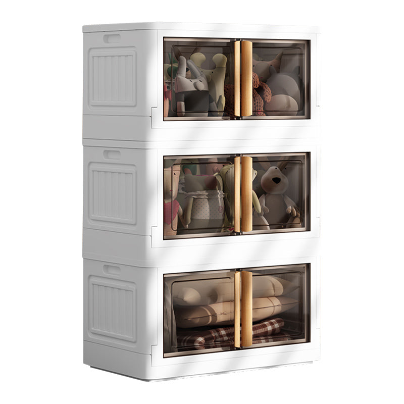 Contemporary Hinged Wardrobe Armoire Plastic Wardrobe Closet