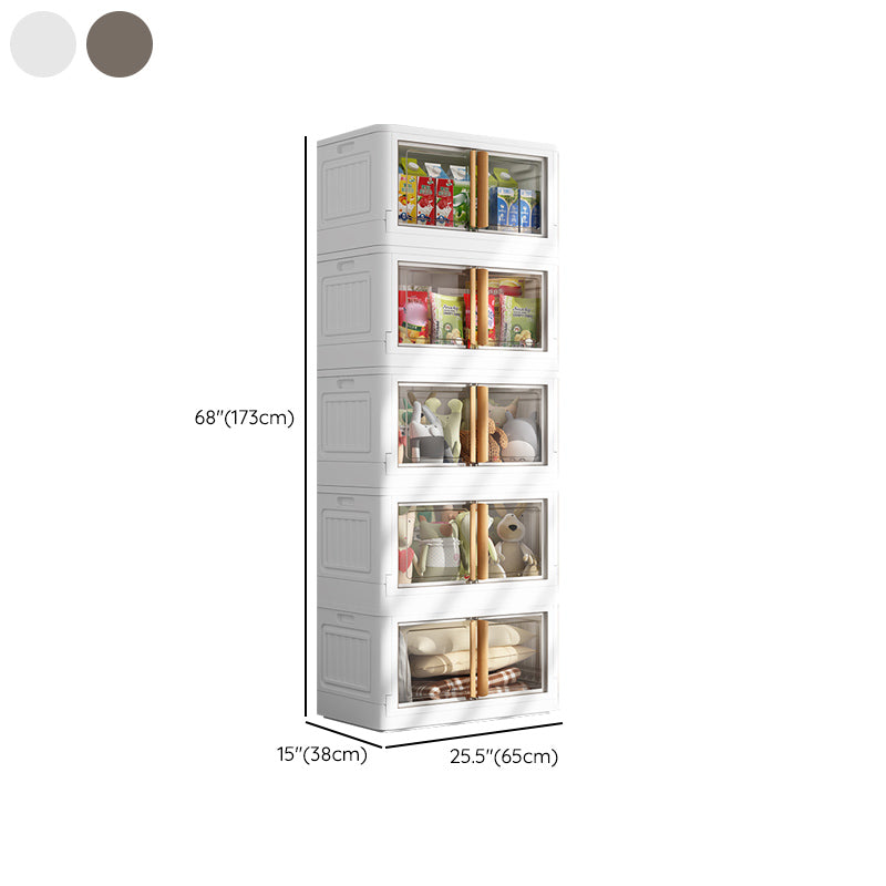 Contemporary Hinged Wardrobe Armoire Plastic Wardrobe Closet
