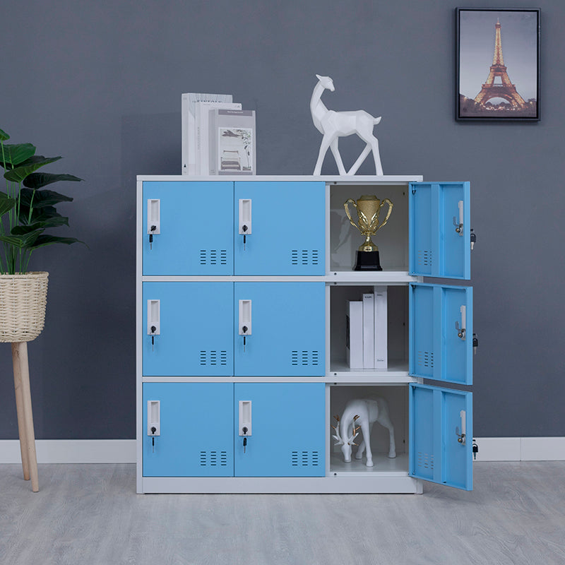 Metal Indoor Cabinet for Bathroom Contemporary Storage Cabinet with Hinged Doors