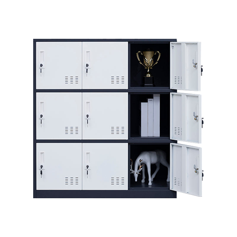 Metal Indoor Cabinet for Bathroom Contemporary Storage Cabinet with Hinged Doors