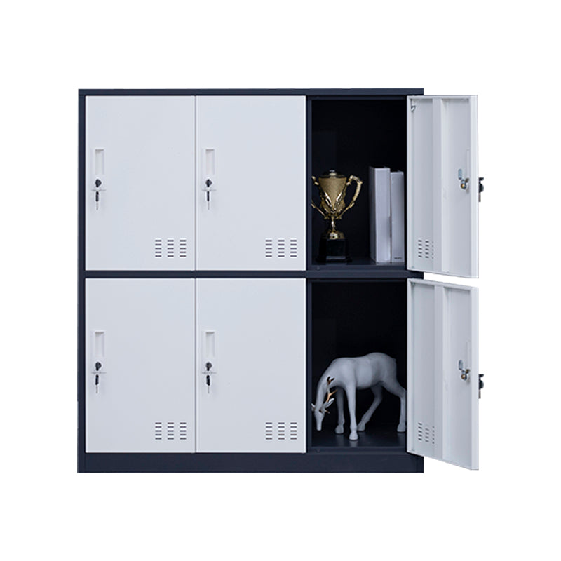 Metal Indoor Cabinet for Bathroom Contemporary Storage Cabinet with Hinged Doors
