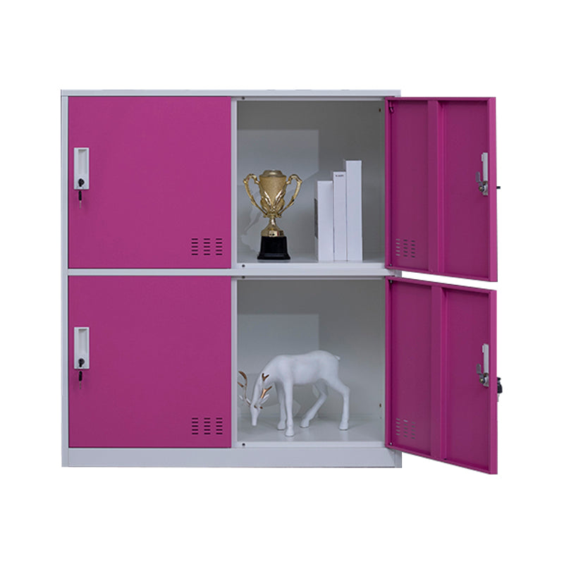 Metal Indoor Cabinet for Bathroom Contemporary Storage Cabinet with Hinged Doors