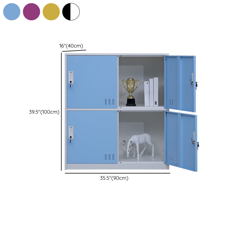 Metal Indoor Cabinet for Bathroom Contemporary Storage Cabinet with Hinged Doors